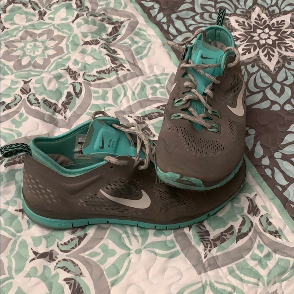 Nike Free 5.0 Gray and Tiffany Blue